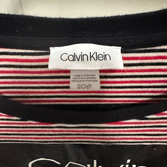 Calvin Klein Red Striped Bodycon Mini Dress with Logo size small - Picture 3 of 5